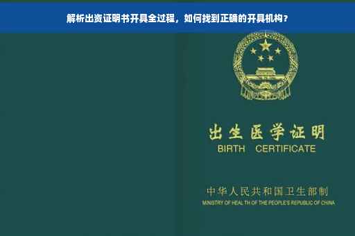 解析出资证明书开具全过程，如何找到正确的开具机构？