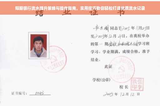 短期银行流水提升策略与操作指南，实用技巧助你轻松打造优质流水记录