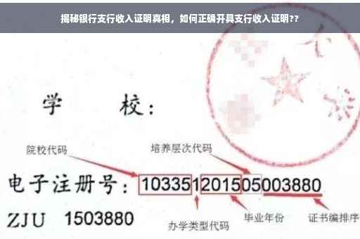揭秘银行支行收入证明真相，如何正确开具支行收入证明??