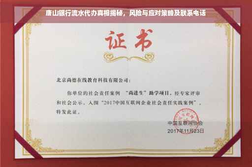 唐山银行流水代办真相揭秘，风险与应对策略及联系电话