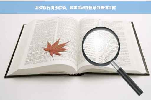 易信银行流水解读，数字金融新篇章的查询指南