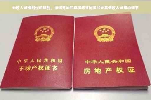 无收入证明时代的挑战，承诺背后的真相与如何撰写无其他收入证明承诺书