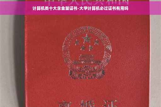 计算机类十大含金量证书-大学计算机必过证书有用吗