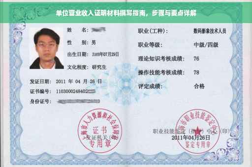单位营业收入证明材料撰写指南，步骤与要点详解
