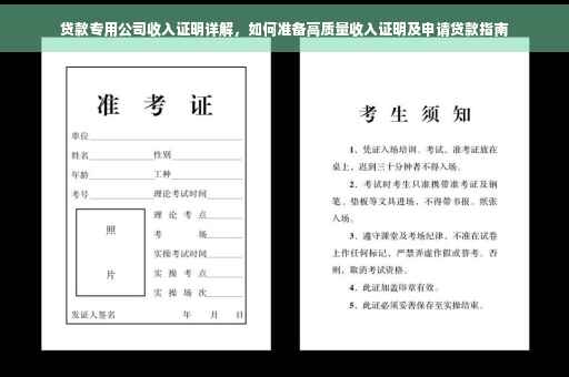 贷款专用公司收入证明详解，如何准备高质量收入证明及申请贷款指南