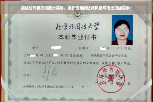 揭秘公司银行刷流水真相，操作背后的法律风险与违法边缘探索?