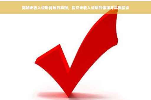 揭秘无收入证明背后的真相，探究无收入证明的依据与真相探索