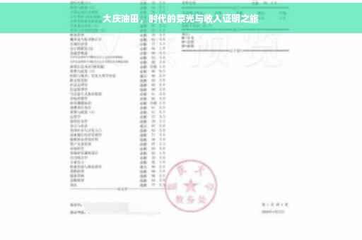 大庆油田，时代的荣光与收入证明之旅