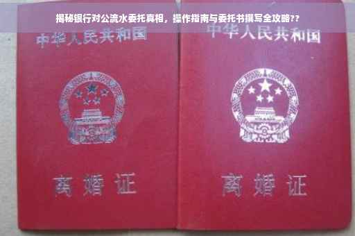 揭秘银行对公流水委托真相，操作指南与委托书撰写全攻略??