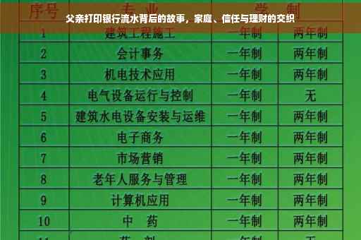父亲打印银行流水背后的故事，家庭、信任与理财的交织