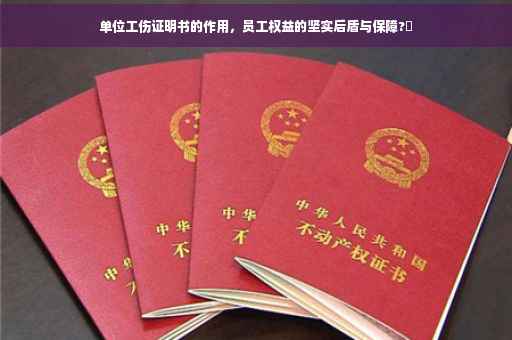 单位工伤证明书的作用，员工权益的坚实后盾与保障?✨