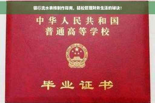 银行流水表格制作指南，轻松管理财务生活的秘诀！