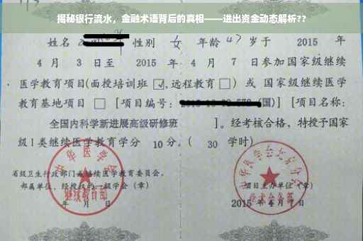 揭秘银行流水，金融术语背后的真相——进出资金动态解析??