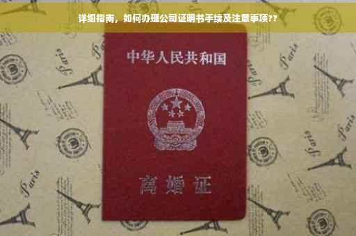 详细指南，如何办理公司证明书手续及注意事项??