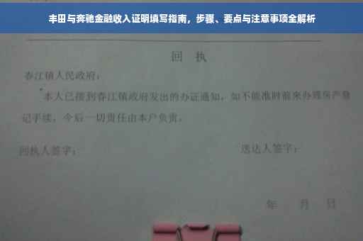 丰田与奔驰金融收入证明填写指南，步骤、要点与注意事项全解析
