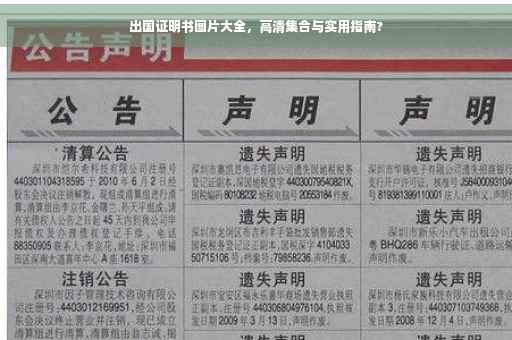 出国证明书图片大全，高清集合与实用指南?