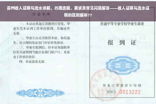 苏州收入证明与流水详解，办理流程、要求及常见问题解答——收入证明与流水证明的区别解析??