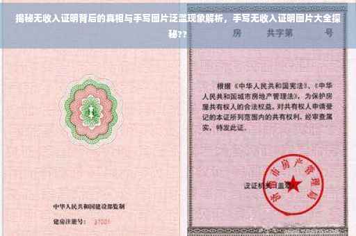 揭秘无收入证明背后的真相与手写图片泛滥现象解析，手写无收入证明图片大全探秘??