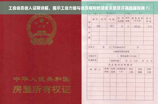 工会会员收入证明详解，揭示工会力量与会员福利的紧密关联及开具流程指南 ?✨