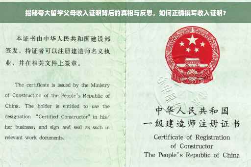 揭秘夸大留学父母收入证明背后的真相与反思，如何正确撰写收入证明？