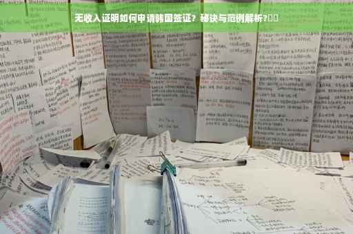 无收入证明如何申请韩国签证？秘诀与范例解析?⚡️