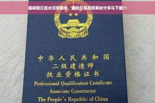 揭秘银行流水日常脉络，金融交易视频素材分享与下载??