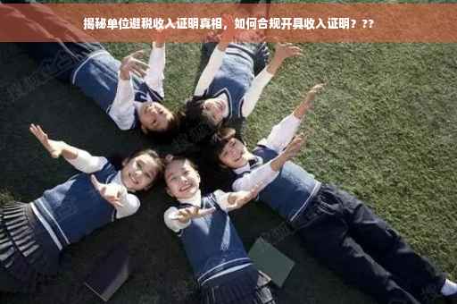 揭秘单位避税收入证明真相，如何合规开具收入证明？??