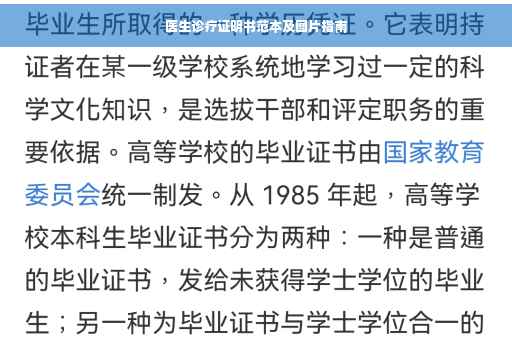 医生诊疗证明书范本及图片指南