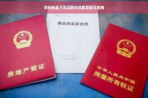 农村地基下沉证明书详解及撰写指南