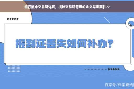 银行流水交易码详解，揭秘交易码背后的含义与重要性??
