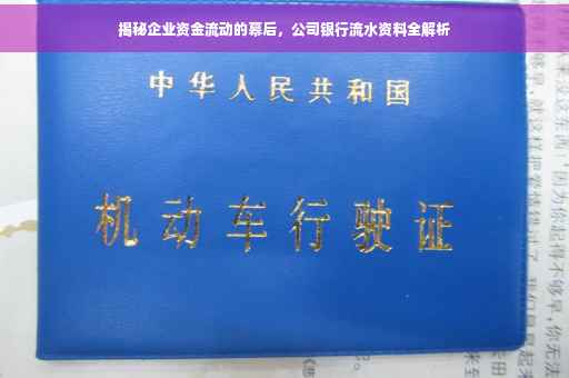 揭秘企业资金流动的幕后，公司银行流水资料全解析