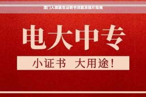 澳门入境医生证明书详解及图片指南