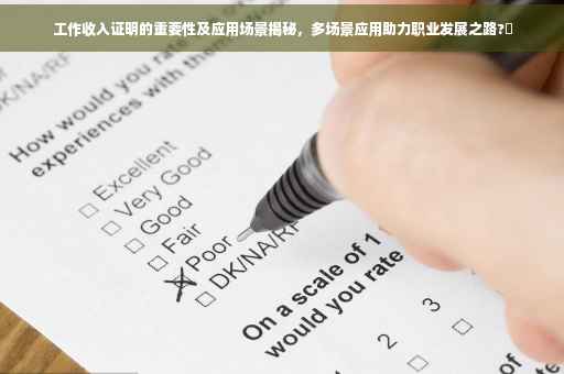 工作收入证明的重要性及应用场景揭秘，多场景应用助力职业发展之路?✨