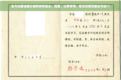 全方位解读银行查账转账流水，流程、注意事项、常见问题及解决方法??