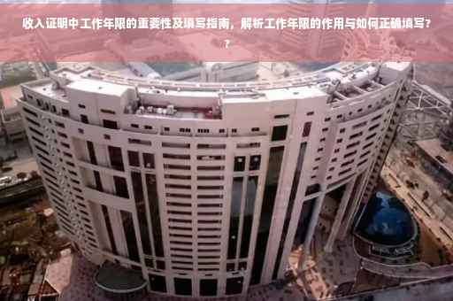 收入证明中工作年限的重要性及填写指南，解析工作年限的作用与如何正确填写??