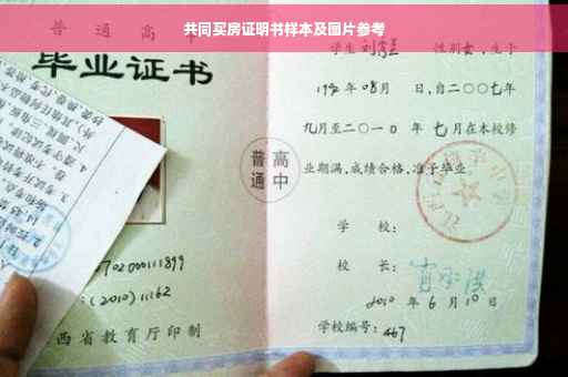 共同买房证明书样本及图片参考