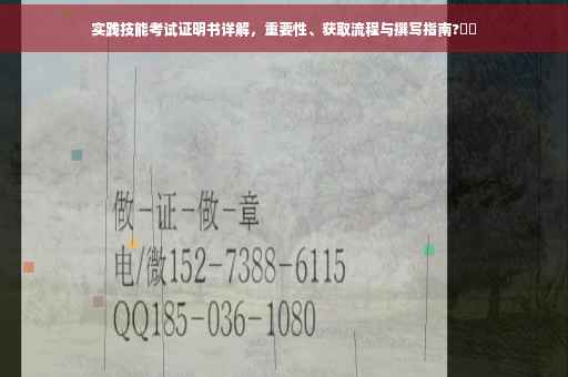 实践技能考试证明书详解，重要性、获取流程与撰写指南?⚡️