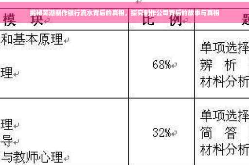 揭秘芜湖制作银行流水背后的真相，探究制作公司背后的故事与真相