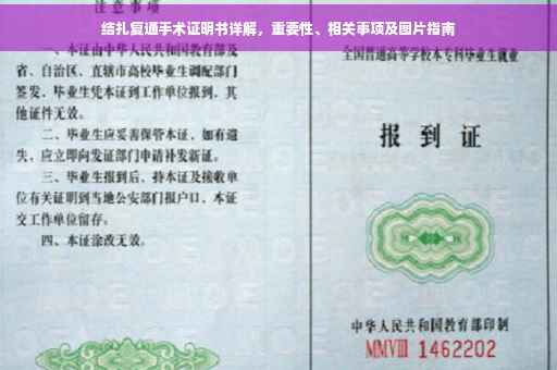 结扎复通手术证明书详解，重要性、相关事项及图片指南