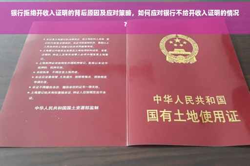 银行拒绝开收入证明的背后原因及应对策略，如何应对银行不给开收入证明的情况？