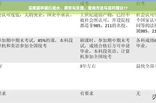 深度解析银行流水、房贷与负债，查询方法与应对建议??