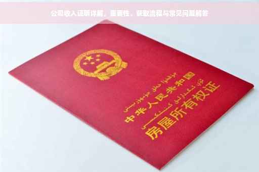 公司收入证明详解，重要性、获取流程与常见问题解答
