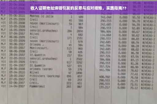 收入证明地址填错引发的反思与应对措施，实践指南??