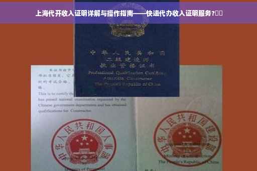 上海代开收入证明详解与操作指南——快速代办收入证明服务?⚡️