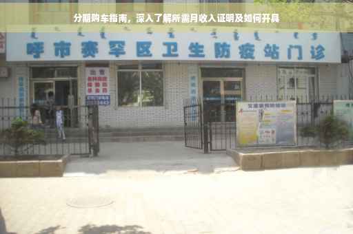 分期购车指南，深入了解所需月收入证明及如何开具