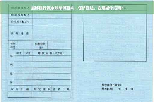 揭秘银行流水账单屏蔽术，保护隐私，合理操作指南?