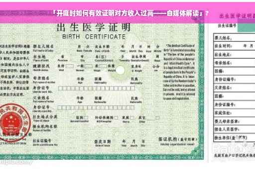 「开庭时如何有效证明对方收入过高——自媒体解读」?