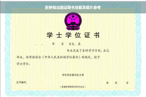 肝肿瘤出院证明书详解及图片参考