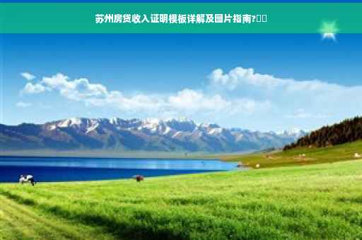 苏州房贷收入证明模板详解及图片指南?⚡️
