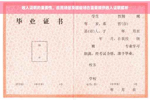 收入证明的重要性，应用场景及哪些场合需要提供收入证明解析